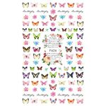 10pcs 3D Adesivo Farfalla Retro Colore Rosa Nail Art Sticker (F-626)