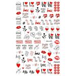 10pcs 3D Adesivo Farfalla Retro Colore Rosa Nail Art Sticker (F-627)