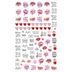 10pcs 3D Adesivo Farfalla Retro Colore Rosa Nail Art Sticker (F-628)