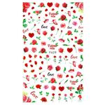10pcs 3D Adesivo Farfalla Retro Colore Rosa Nail Art Sticker (F-629)