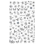 10pcs 3D Adesivo Farfalla Retro Colore Rosa Nail Art Sticker (F-671)