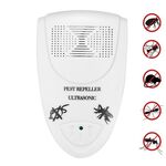 LI-3110 Repellente per topi elettronico ad ultrasuoni Repellente per insetti intelligente per uso domestico, stile: spina americana (bianco)