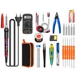 ANENG SL103 25pcs/set Display digitale intelligente Regolazione della temperatura Set di saldatori a temperatura costante domestica 60W Kit di strumenti per saldatura a caldo interno(spina europea)