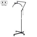 M50X Per Lash Artists 20 pollici LED Half Moon Light con staffa a puleggia Lampada per la bellezza della pelle delle unghie (spina americana)