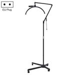 M50X Per Lash Artists Luce a mezzaluna a LED da 20 pollici con staffa a puleggia Lampada per la bellezza della pelle delle unghie (spina UE)