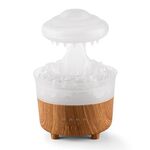 V50 Desktop colorato luce notturna umidificatore venatura del legno goccia d'acqua diffusore di aromi, specifiche: spina europea (bianco)