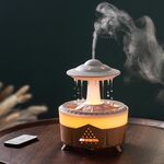 Umidificatore per aromaterapia UFO goccia d'acqua Diffusore remoto silenzioso da tavolo per la casa, dimensioni: spina AU (grana del legno)
