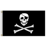 60x90 cm Bar Casa stregata Bandiera scheletro pirata Halloween Panno da appendere, Stile: Maschera per occhi calvi