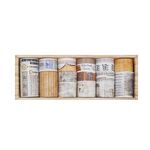 Set di nastri Washi con memoria nostalgica, 18 rotoli/scatola, stile retrò, adesivi per album fai da te, stile: manoscritto sigillato