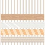 4 rotoli/scatola 2,5 cm x 2 m di nastro adesivo Washi Slow Life per scrapbooking e decorazioni di diari, stile: pavimento interno