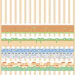 4 rotoli/scatola 2,5 cm x 2 m di nastro adesivo Washi Slow Life per scrapbooking e decorazioni di diari, stile: parete da giardino