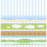 4 rotoli/scatola 2,5 cm x 2 m di nastro adesivo Washi Slow Life per scrapbooking e decorazioni di diari, stile: Secret Lake