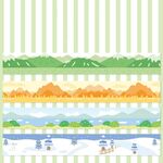 4 rotoli/scatola 2,5 cm x 2 m di nastro adesivo Washi Slow Life per scrapbooking e decorazioni di diari, stile: Quattro stagioni delle montagne