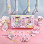 20 rotoli/scatola Art Animals Flowers Washi Tape Set adesivi per album fai da te, stile: animale carino