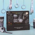Set di nastri Washi Washi Tape da 20 rotoli/scatola con animali artistici e adesivi per album fai da te, stile: serie Memory in bianco e nero