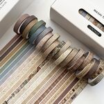20 rotoli/scatola 0,7 cm x 3 m Set di nastri Washi sottili divisi Adesivi per album fai da te (Vintage)
