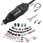 VICOVER Set di smerigliatrice elettrica piccola a velocità regolabile con penna per intaglio della giada, strumento per lucidare, spina europea, modello: 147 pezzi + albero morbido