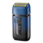 VGR V-362 5W USB Rasoio elettrico alternativo Tagliacapelli per testa calva (blu scuro)