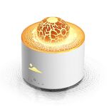 HX-130 Umidificatore per aromaterapia a fiamma da tavolo con luce notturna colorata Planet, specifiche: spina europea (bianco)