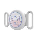 Custodia protettiva impermeabile in silicone per localizzatore di collari per animali domestici AirTag (bianco)
