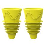 2 pezzi / scatola Trappola per mosche della frutta Cattura insetti Zanzare Attira mosche Strumenti (giallo)