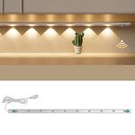 Barra luminosa a LED con sensore di movimento per armadio e spina CN da 220 V, specifiche: bianco caldo 50 cm