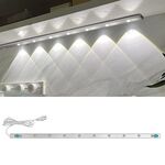 Barra luminosa a LED con sensore di movimento per armadio e guardaroba, spina CN 220V, specifiche: bianco 80 cm