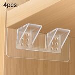 4 pezzi Staffa divisoria senza foratura Angolo retto Laminato Mensola Armadio Divisorio Supporto di fissaggio, Dimensioni: 7x15cm