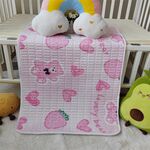 Pannolino per neonati, per uso domestico, materasso per il periodo mestruale femminile, stile: cuore di fragola (70 x 100 cm)