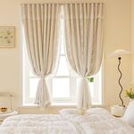 1,3 x 1,5 m, tende autoadesive oscuranti alte, senza foratura, per camera da letto e balcone (colore crema)