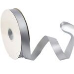 Nastro in poliestere da 2,5 cm x 91 m, per confezioni regalo, decorazioni per torte e matrimoni, colore: grigio 014