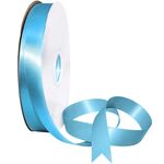Nastro in poliestere da 2,5 cm x 91 m, confezione regalo, decorazione per torte e matrimoni, colore: azzurro cielo 340