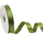 Nastro in poliestere da 2,5 cm x 91 m, per confezioni regalo, decorazioni per torte e matrimoni, colore: verde muschio 563