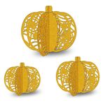 3 pezzi/set decorazione da tavolo per feste di Halloween con zucca (oro)