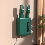 Scaldascarpe da parete per asciugatura scarponi da 140 W, temporizzazione a 3 marce, uscita aria rotante a 360 gradi, spina UK (verde)