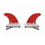 Fermagli per capelli di Halloween, accessori per capelli, gioielli per feste per bambini, stile: coppia di corna da diavolo rosse