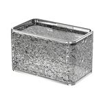 Porta fazzoletti da bagno senza perforazione, porta fazzoletti da parete per la casa, colore: grigio trasparente, strato singolo