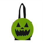 Halloween Feltro Candy Bag Festa Costume Borsa Tridimensionale, Colore: Testa di Demone Verde