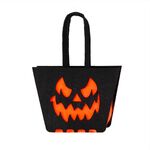Halloween Feltro Candy Bag Festa Costume Borsa Tridimensionale, Colore: Faccia del Diavolo Arancione