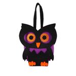 Borsa per caramelle in feltro di Halloween, costume da festa, borsa tridimensionale, colore: gufo