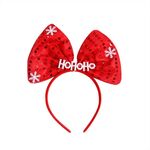Fascia per capelli con decorazione per feste di Natale, accessori per capelli per bambini, colore: fiocco HOHOHO