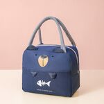 Borsa termica portatile per il pranzo, borsa per alimenti freschi, borsa frigo ecologica per picnic, borsa Bento (blu navy)