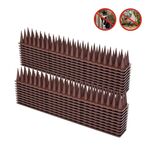 20 pezzi/scatola 30 cm 3 file punte repellenti per uccelli in plastica punte antifurto per uccelli che inseguono gatti (marrone)