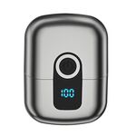 Rasoio elettrico magnetico a doppio anello da viaggio portatile ricaricabile per tutto il corpo lavabile per uomo (grigio)