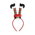 Cerchietto natalizio con cartoni animati 3D, decorazioni per feste di Natale, colore: Babbo Natale con le gambe lunghe