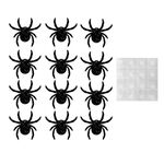 Adesivi murali per decorazioni di Halloween, pendenti appesi, striscioni per feste horror, stile: 12 carte ragno + colla a pois