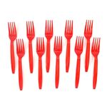 10 pezzi di Halloween monouso con impronte di sangue, stoviglie, decorazioni per feste horror, stile: forchette rosse