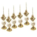 6 pezzi/scatola di caramelle albero di Natale fai da te ornamenti capodanno regali di Natale decorazione palla di Natale (oro)
