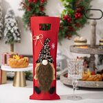 Sacchetto regalo per decorazione festa di Natale con coperchio per bottiglia di vino a forma di cartone animato (nero)