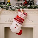 Decorazione natalizia Cartone animato Calzini lavorati a maglia tridimensionali Borsa regalo per bambini (vecchio)